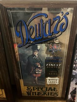 Vintage “Dewars Special Whiskey” mirrored decoration