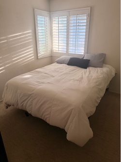 Queen size bed and metal frame