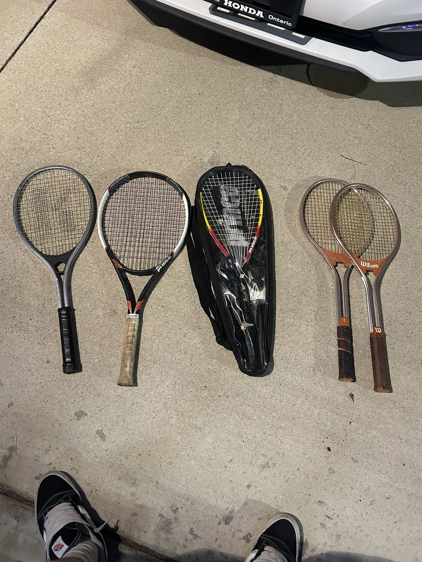 Tennis Racket Bundle – Wilson, Prince & Vintage Wooden Rackets