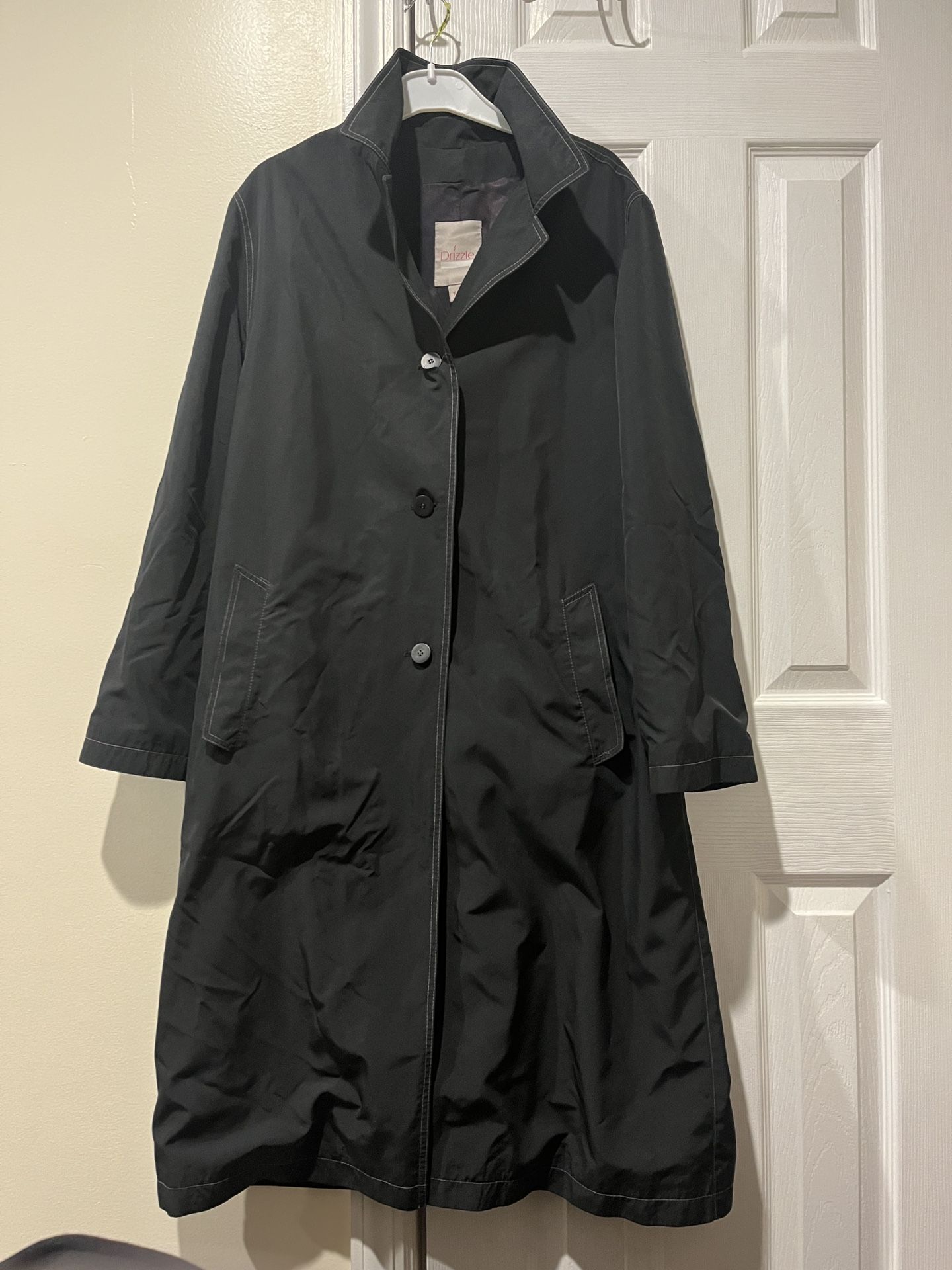 Drizzle Black Raincoat size 12