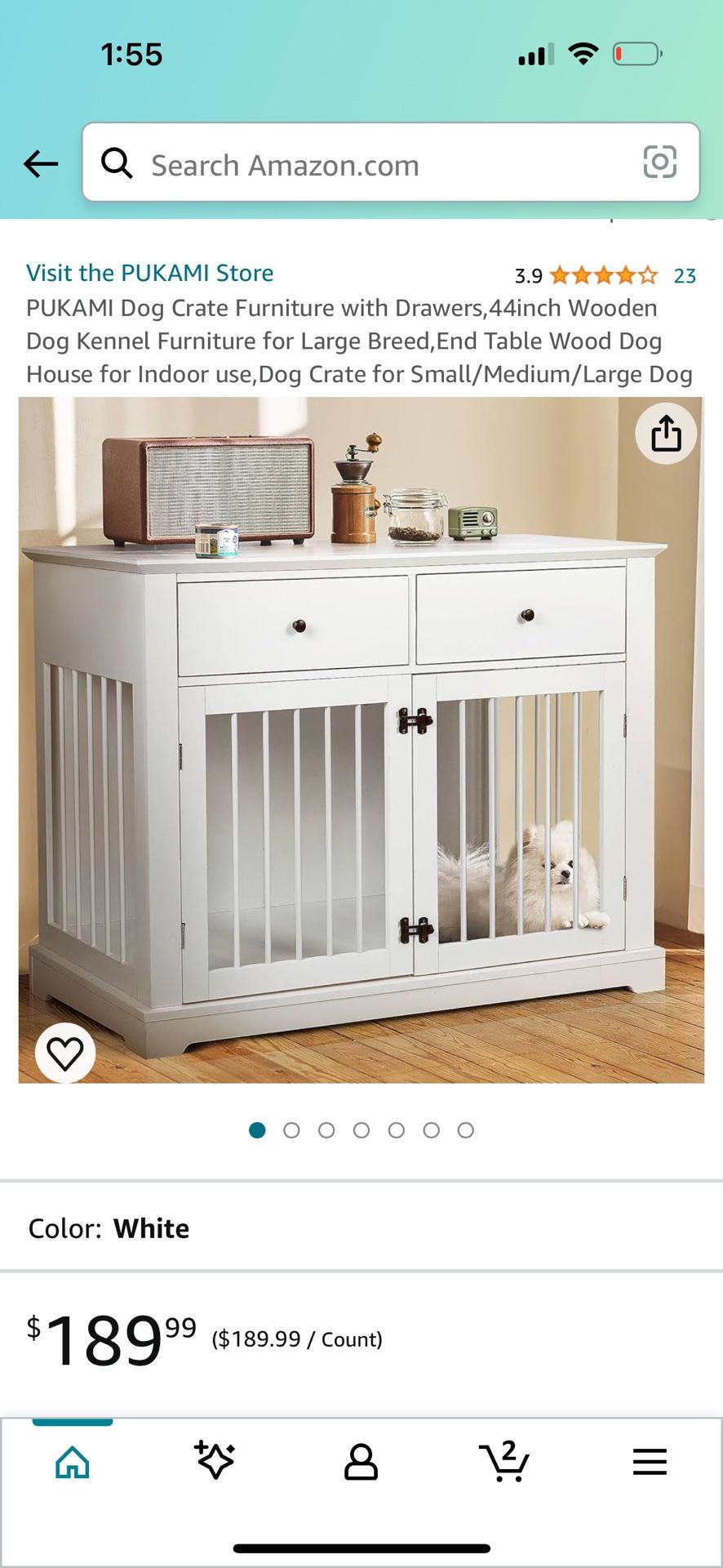 Dog Kennel Accent Table