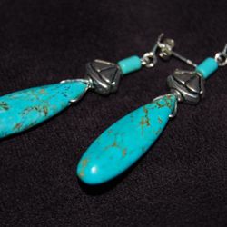 Beautiful Handmade Earrings with Turquoise 