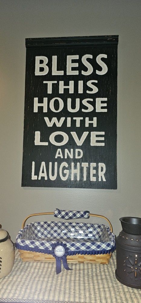 Black Wooden Country Rustic Wall Sign