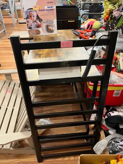 Black Heated Towel Rack with Power Cord