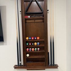AHB Venice Pool / Billiards Wall Rack