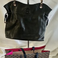 Black Tory Burch Purse, two-way, genuine leather