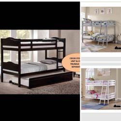 $250 Twin Bunk Bed Not Including Mattress And Trundle