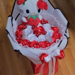 Hello Kitty Ribbon rose bouquet 