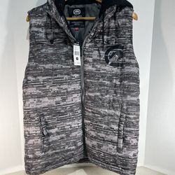 Ecko Unltd Hooded Puffer Vest Men's Size M Camo full zip up sleeveless