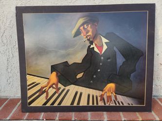 Justin Bua "Piano Man II" Black Art Hip-Hop Urban