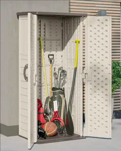 Shop Suncast
2 ft. 8.25 in. W x 2 ft. 1.5 in D x 6 ft. H Plastic Resin Outdoor Storage Cabinet Shed in Vanilla (Beige