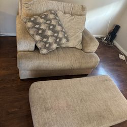 Love seat and ottoman