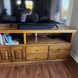 Wooden Entertainment Stand