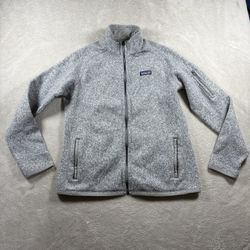 Patagonia Jacket Women’s Large Gray Better Sweater Full Zip Fleece #1029