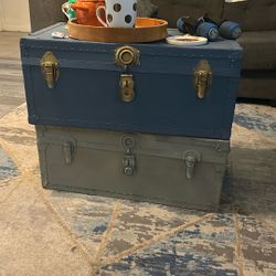 two Huge military trunks could use some TLC