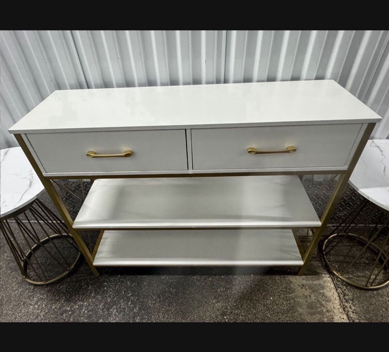 🔥 Console Table with 2 Drawers And Shelves