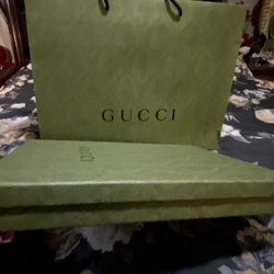 green large bag and slim box