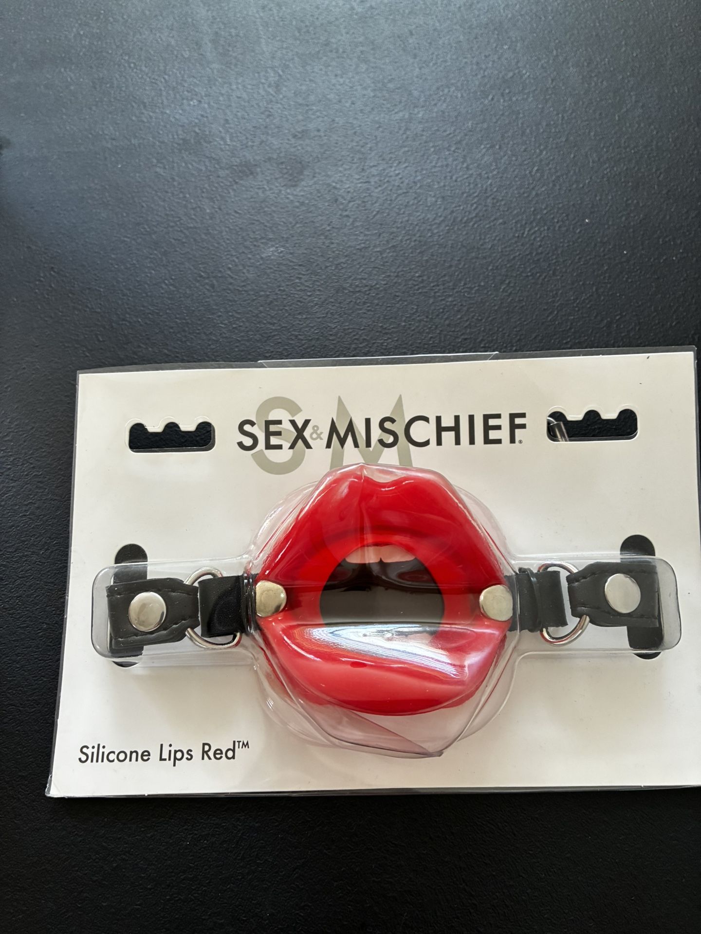 7 Bondage Silicone Open Mouth Gag BDSM Oral O Ring Lips Restraints Women RED