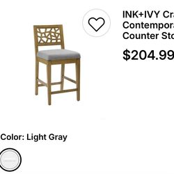 1 INK+IVY Crackle Contemporary  Counter Stool