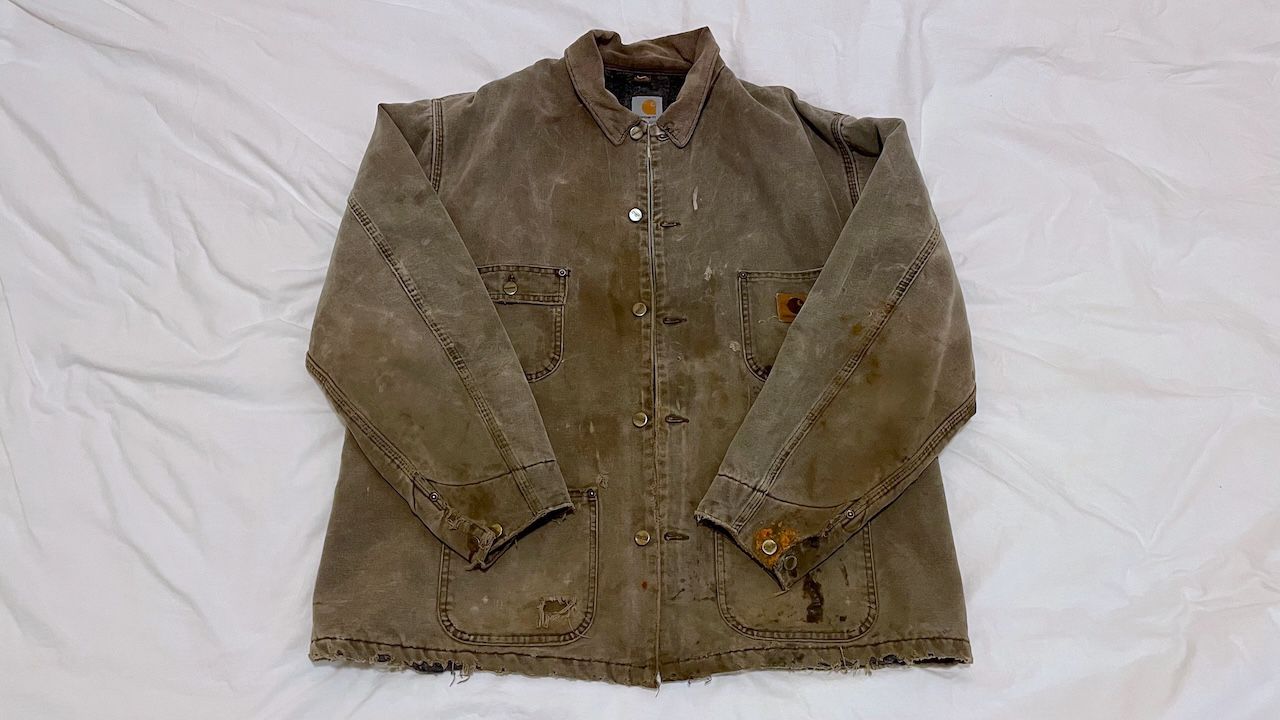 vintage, distressed Carhartt jacket - XL - blanket lined, Detroit style