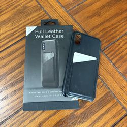 iPhone X black leather case by Mujjo 