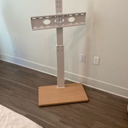 Rfiver Mobile TV Stand / Floor TV Mount with Wood Base