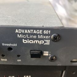 Power amplifier and advantage 601 mic/line mixer