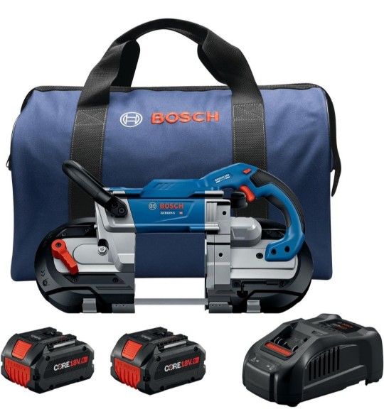 Bosch GCB18V-5B26 18v 5" Deep Cut Portable Bandsaw Kit Incl. 2- 6ah Batt & ChargerNEW
