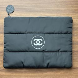 Black Chanel Makeup Bag