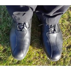 Adidas adipure TP Golf Black Leather Lace Up Shoes Men’s Sz 8 