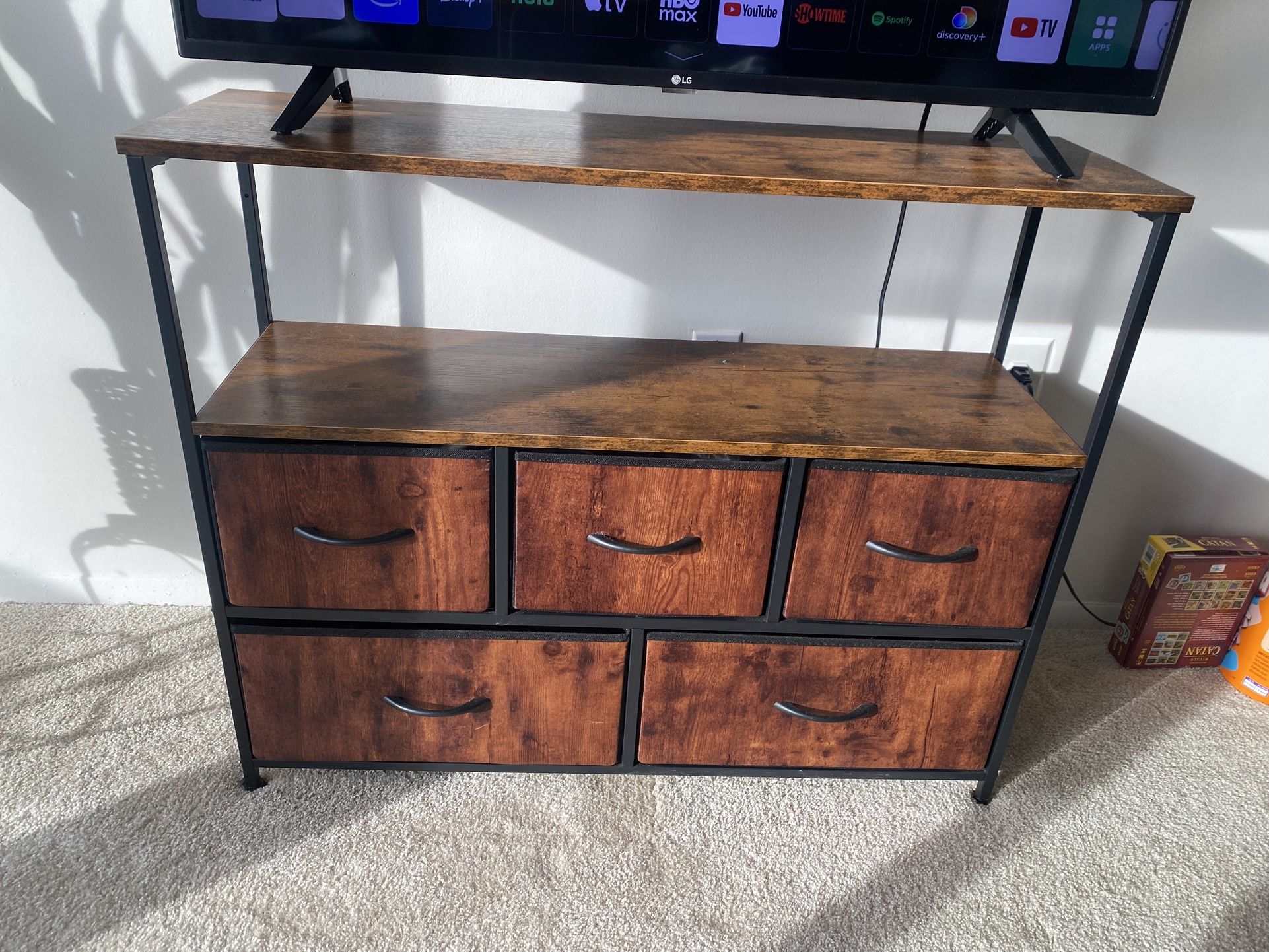 Wood And Metal TV Stand | Entertainment Center