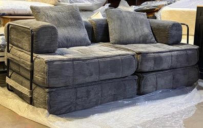 New in box,76'' Convertible Folding Sofa Bed, Floor Sleeper Sofa Couch with Fixed-Shape Frame, Compression Comfy Couch in a Box, Boneless Modular Love