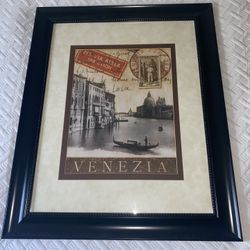 Large Framed Wall Picture - Italy Venice