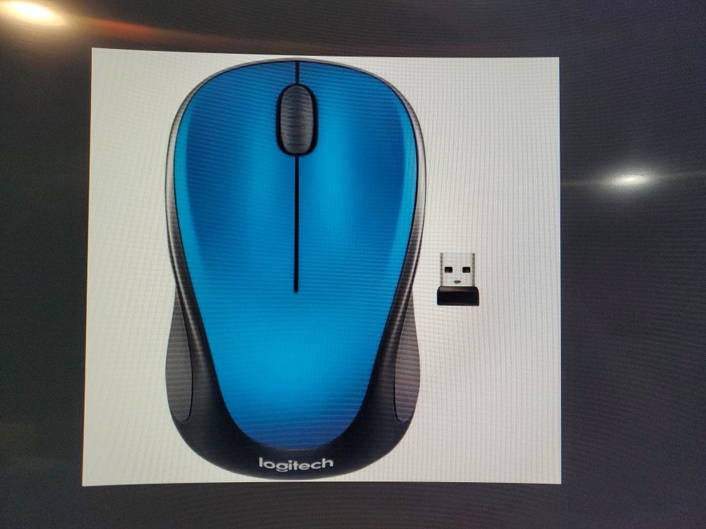 Logitech M317 Steel Blue Wireless Mouse, 2.4 GHz With USB Receiver