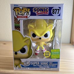 Funko Pop Games Sonic The Hedgehog - Super Sonic First Appearance 877 (sdcc  2022) (glows In The Dark)