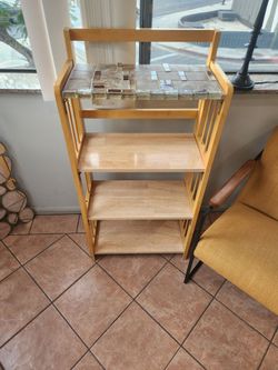 4-Tier Bookshelf Mosaic Tile. Foldable