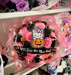 Hello Kitty Halloween Flower Bouquet with Lights