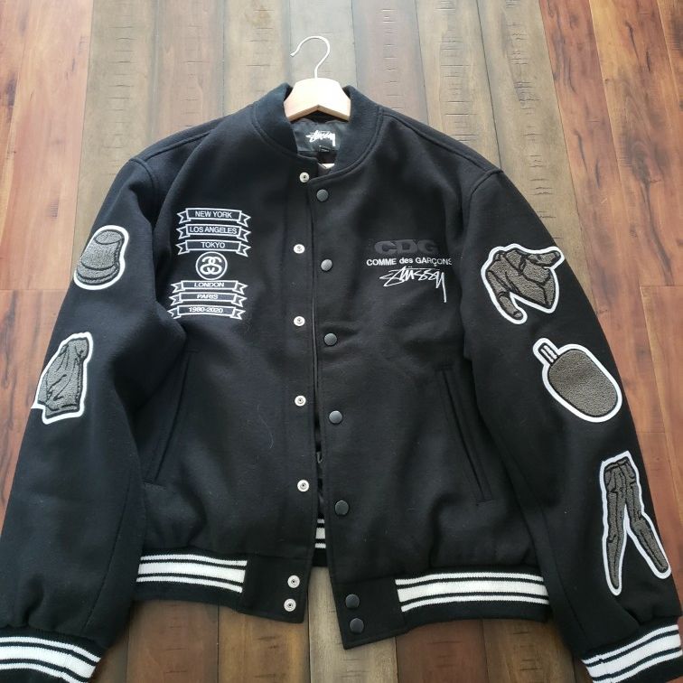 stussy 40th anniversary varsity jacket smcint.com