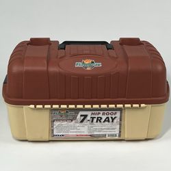 Flambeau Large Fishing Tackle Box 7 Tray Handle-Locking Hip Roof Made in USA