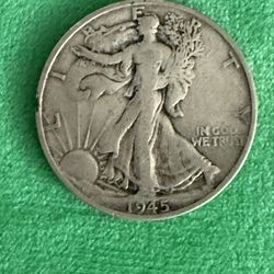 1945 Silver Walking Liberty Half Dollar 