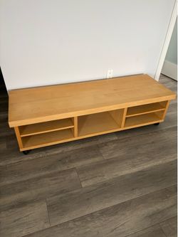 WOOD TV STAND - Delivery can be arranged with a fee