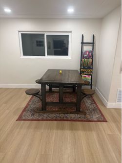Solid wood dining table
