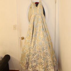 Gold And Blue Prom/Ball Dress