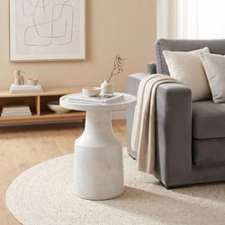 Cala White Side Table