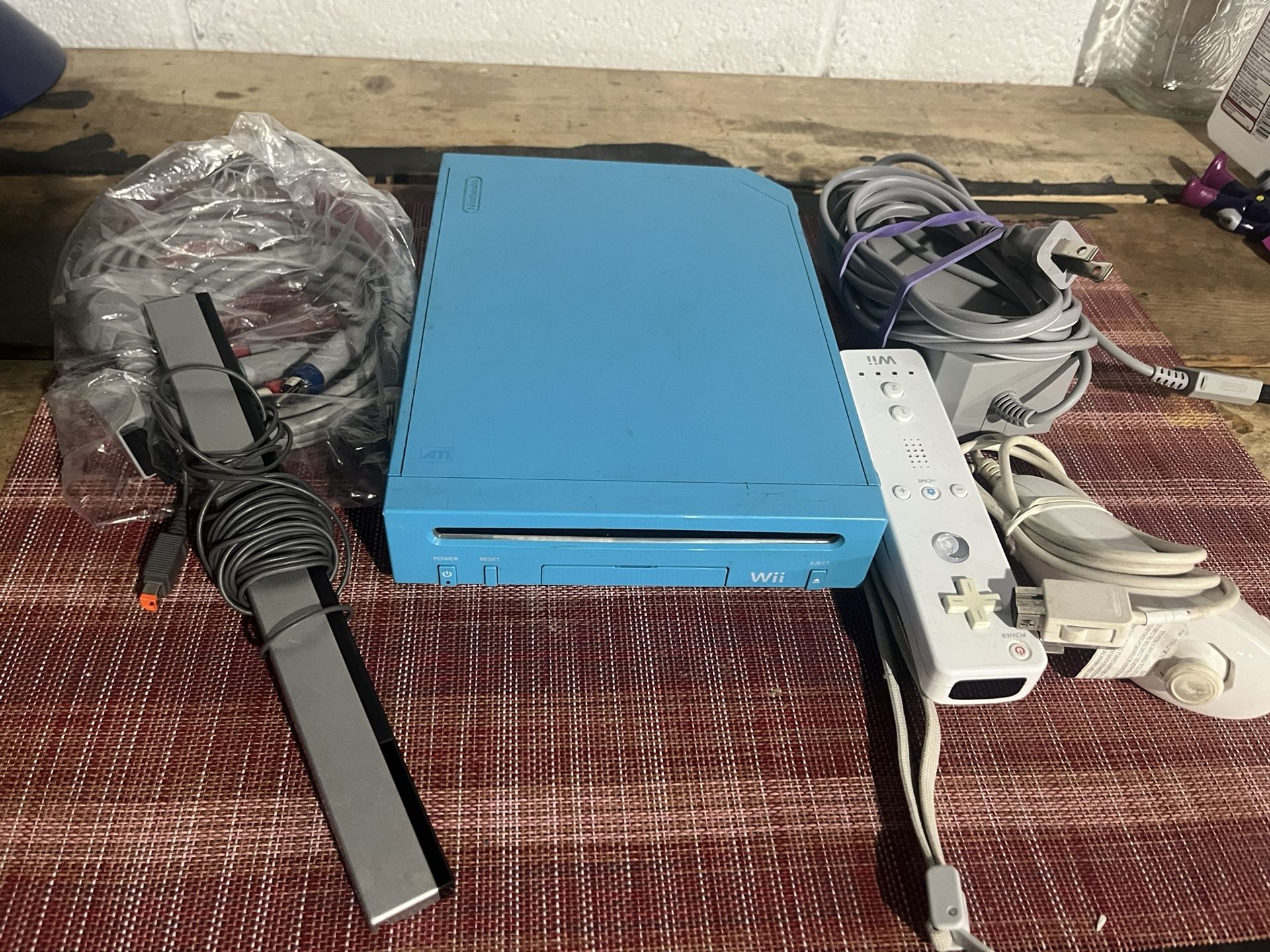 Blue Nintendo Wii