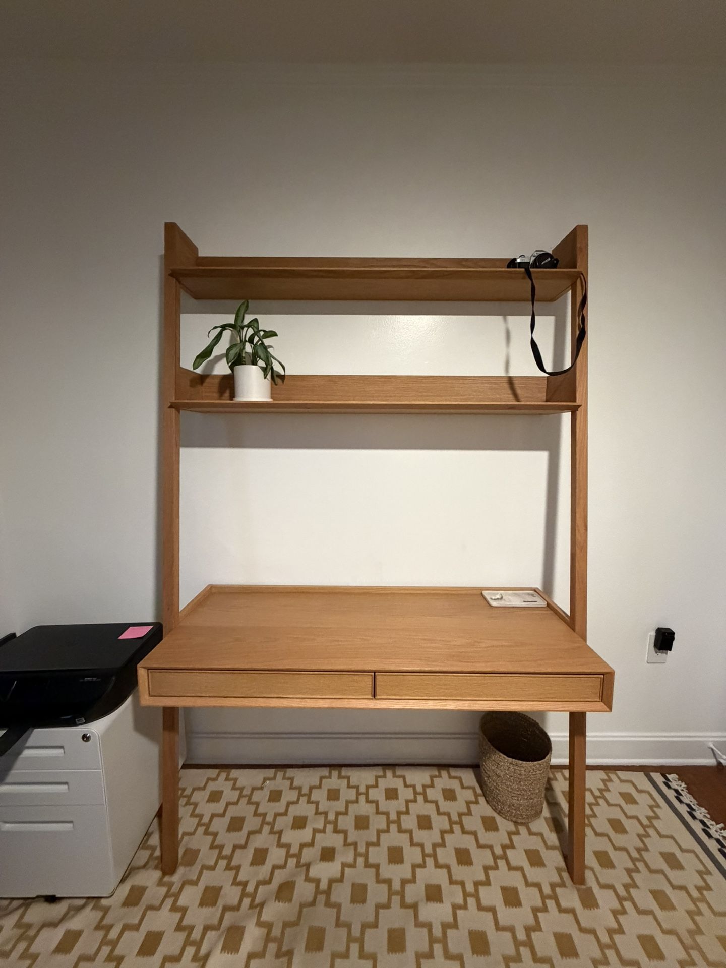 Article Fantol Natural Oak Wood Leaning Desk