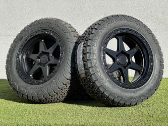 20" New Lock-Off Road Olympus Wheels 6x5.5 GMC Dodge Chevy Rims Sierra Silverado 275/60R20 Tires A/T