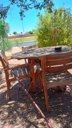 Wood table and chairs