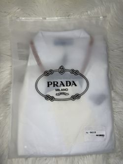 White Prada Collar Shirt