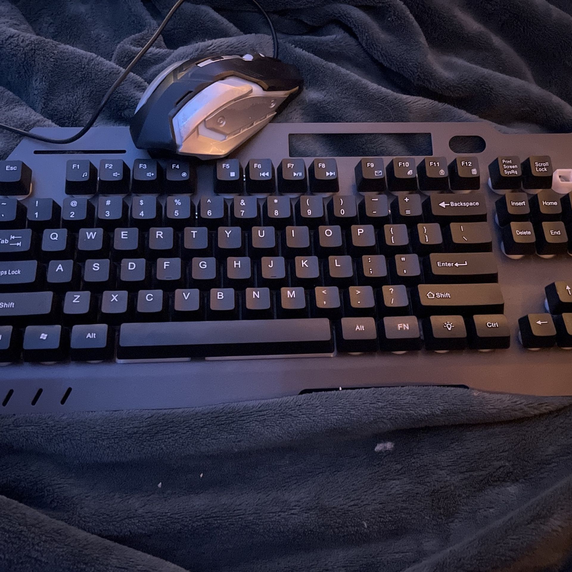 Glowing Keyboard And Mouse